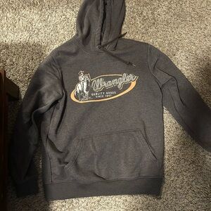 Wrangler Charcoal Hoodie with Logo